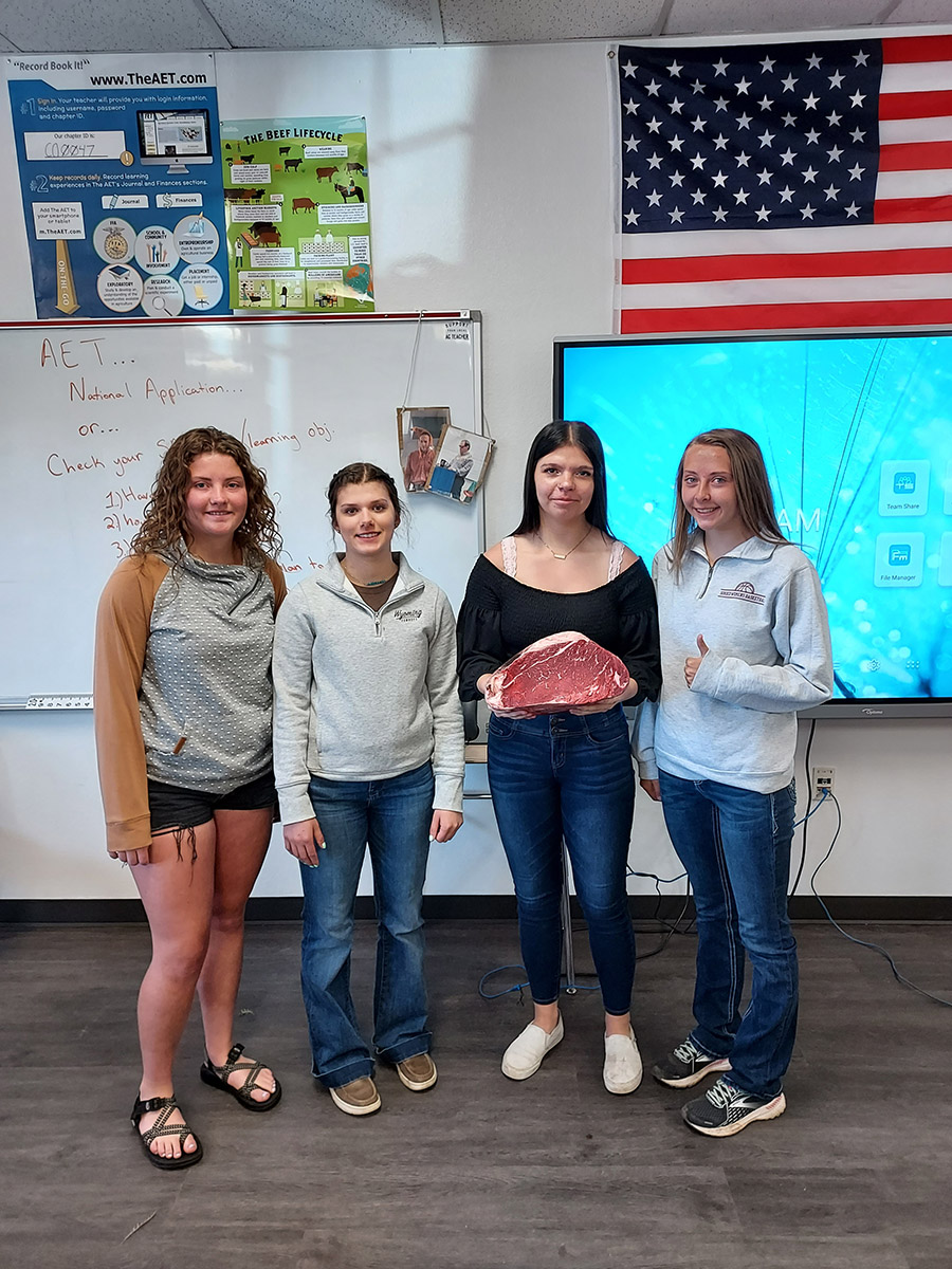 Beef processing class at Hayden School District