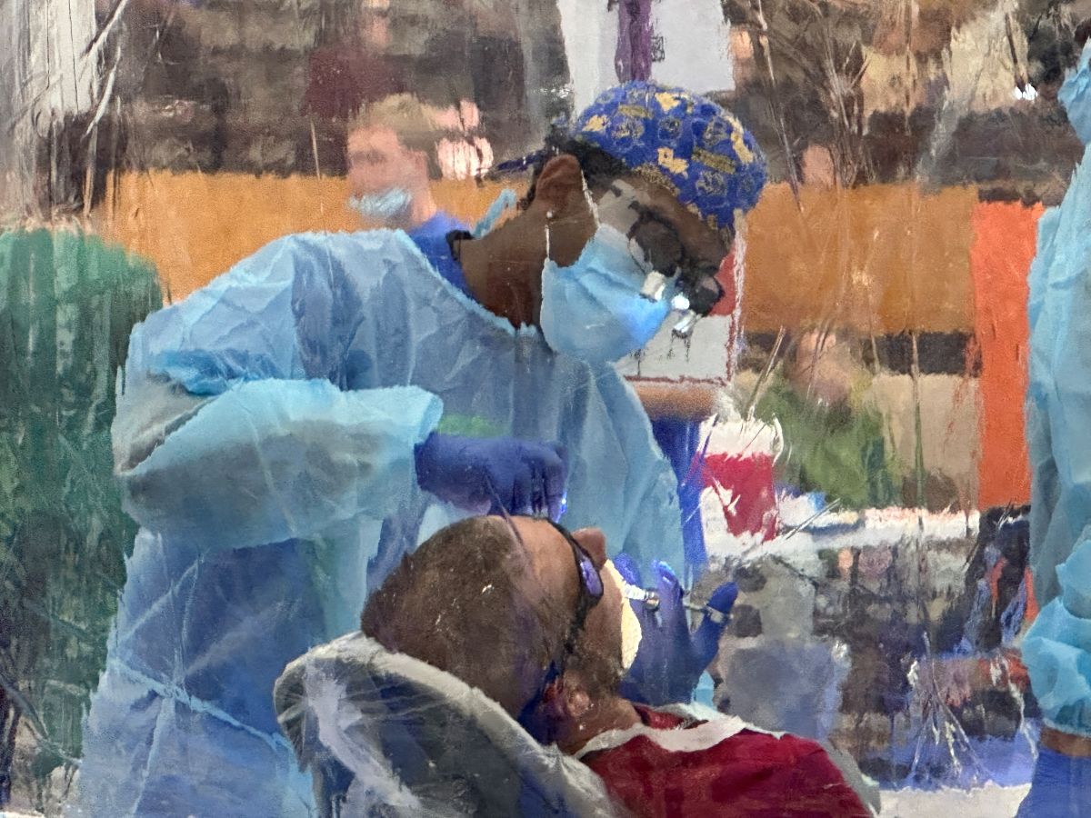 Pitt Dental Student treating a patient at 2025 RAM Clinic
