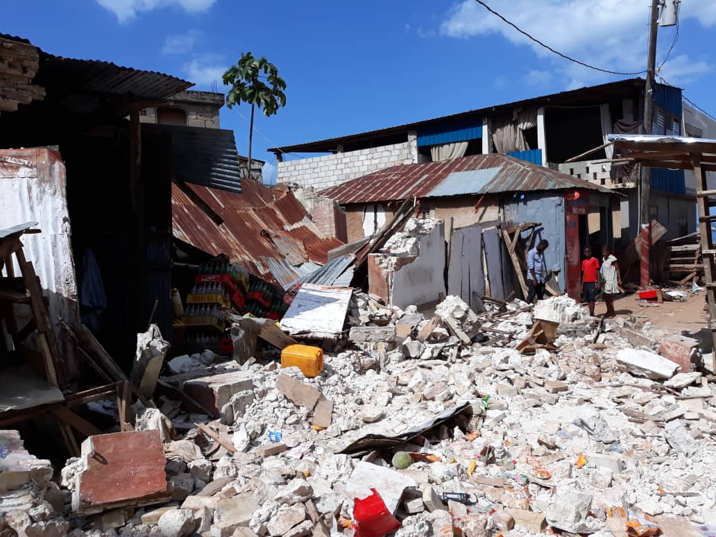 An earthquake struck Haiti on Aug. 14, damaging homes and other structures. Photo courtesy of CORE.