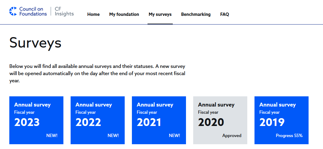 Select the survey year