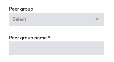 Name your peer group