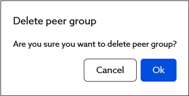 Confirm by clicking Ok to delete