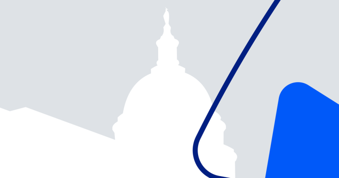 Washington Snapshot pattern of the Capitol against a blue triangle outline