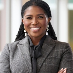 Olivia Jefferson Olivia Jefferson, pictured smiling in a gray sport coat arms folded